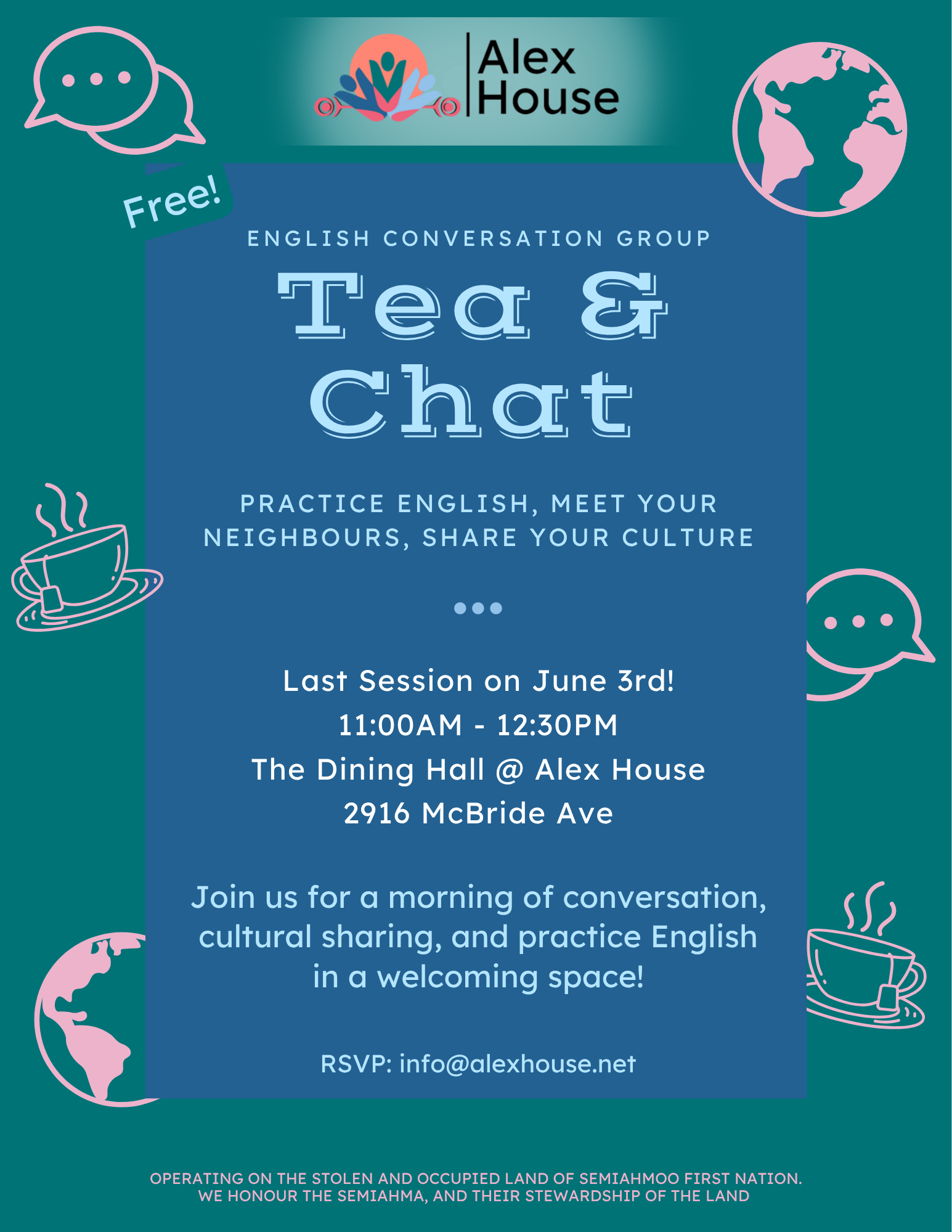 Alex House Tea & Chat