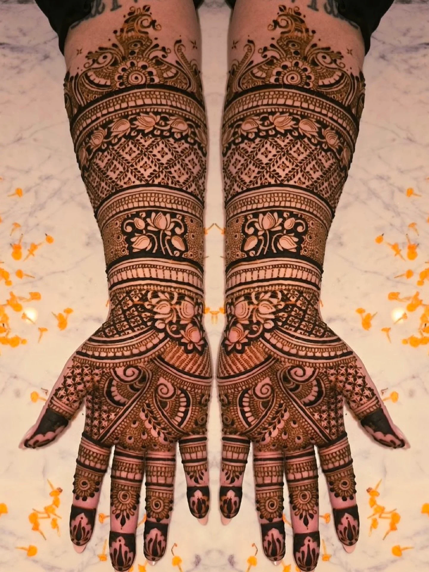 It&rsquo;s always the quietest details that hold the most magic. ✨
When you look at a henna piece as a whole, you see the flow, the balance, and the silhouette. But when you lean in really lean in that&rsquo;s where the story unfolds.

It&rsquo;s abo