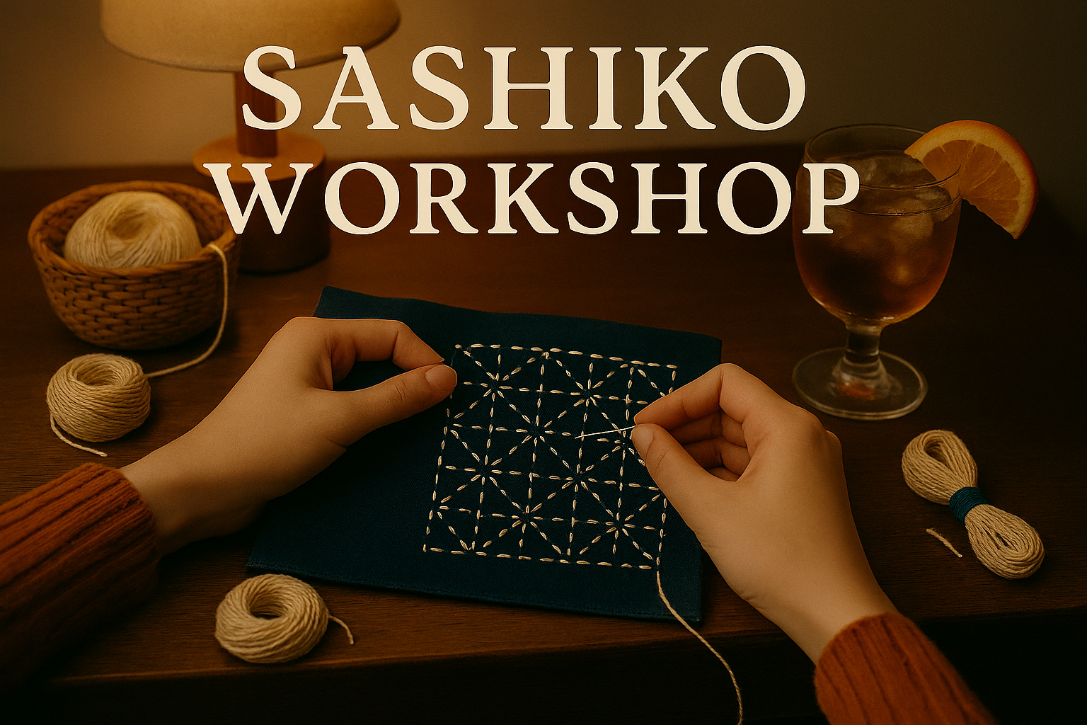 Crafternoon - Sashiko stitching