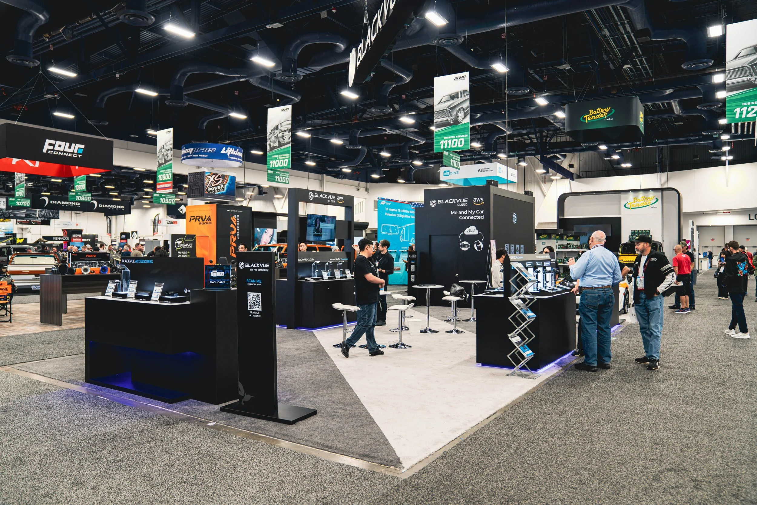 Blackvue Trade Show Booth at SEMA 2024 Designed and Fabricated by Beaver XP