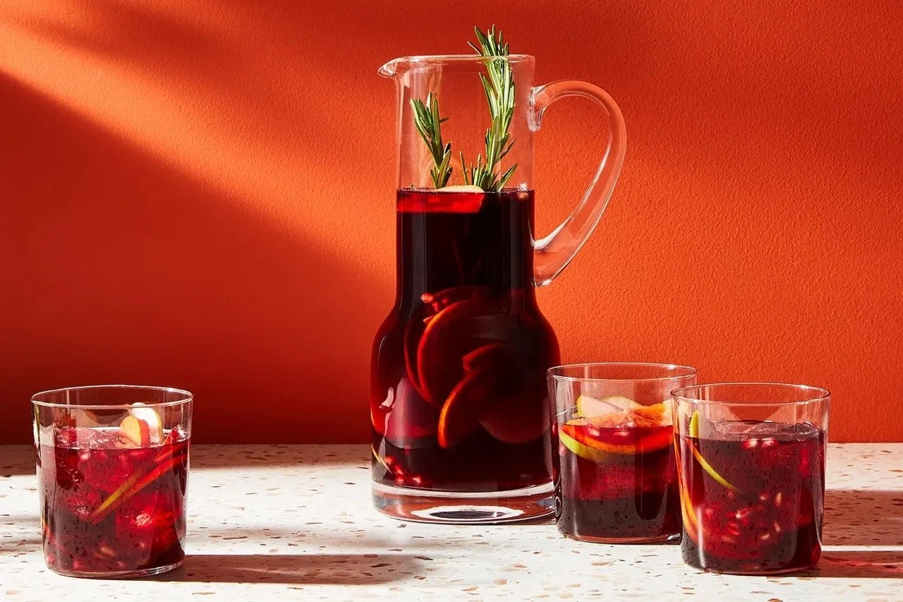 fall sangria with spiced simple syrup