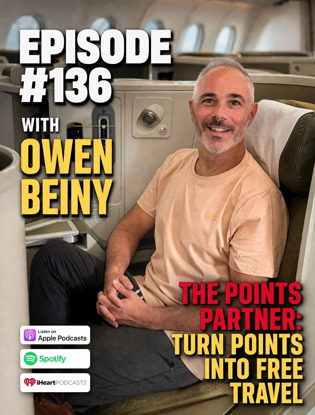 Owen Beiny is the founder of @thepointspartner and the Fly Free Academy, helping thousands of people travel the world for little to no cost. With 20+ years of global travel experience, he combines strategic thinking with real-world tactics to maximiz