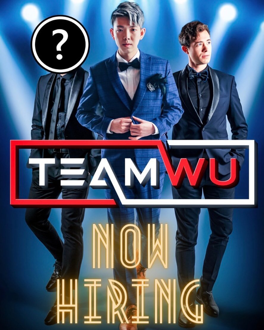 I am hiring one person to be on Team Wu Magic now! You don't have to be a magician because you will learn everything from me! This is an once in the life time opportunity to become a magician/mentalist and hypnotist! DM if you are interested! (Seriou