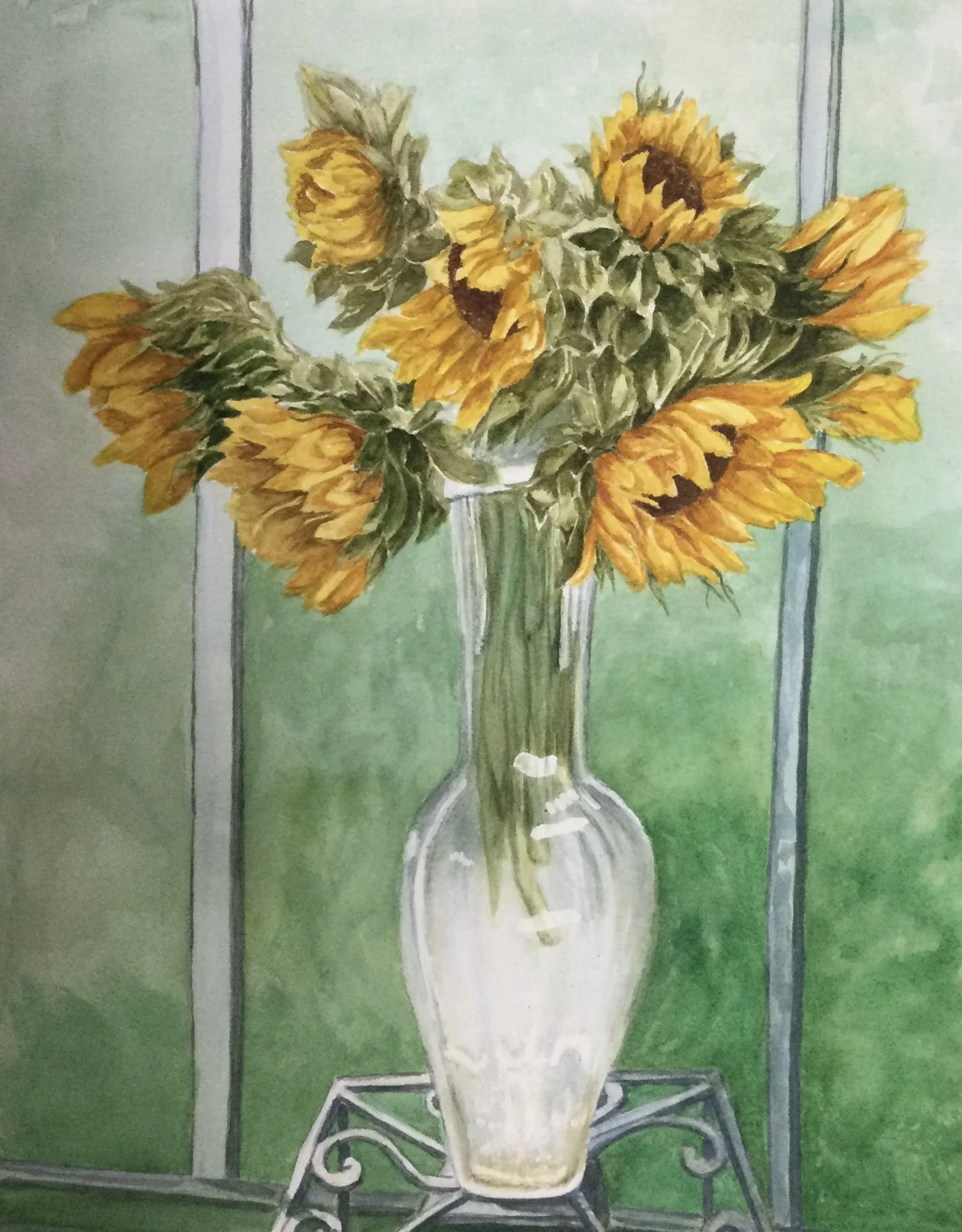 Sunflowers in Crystal