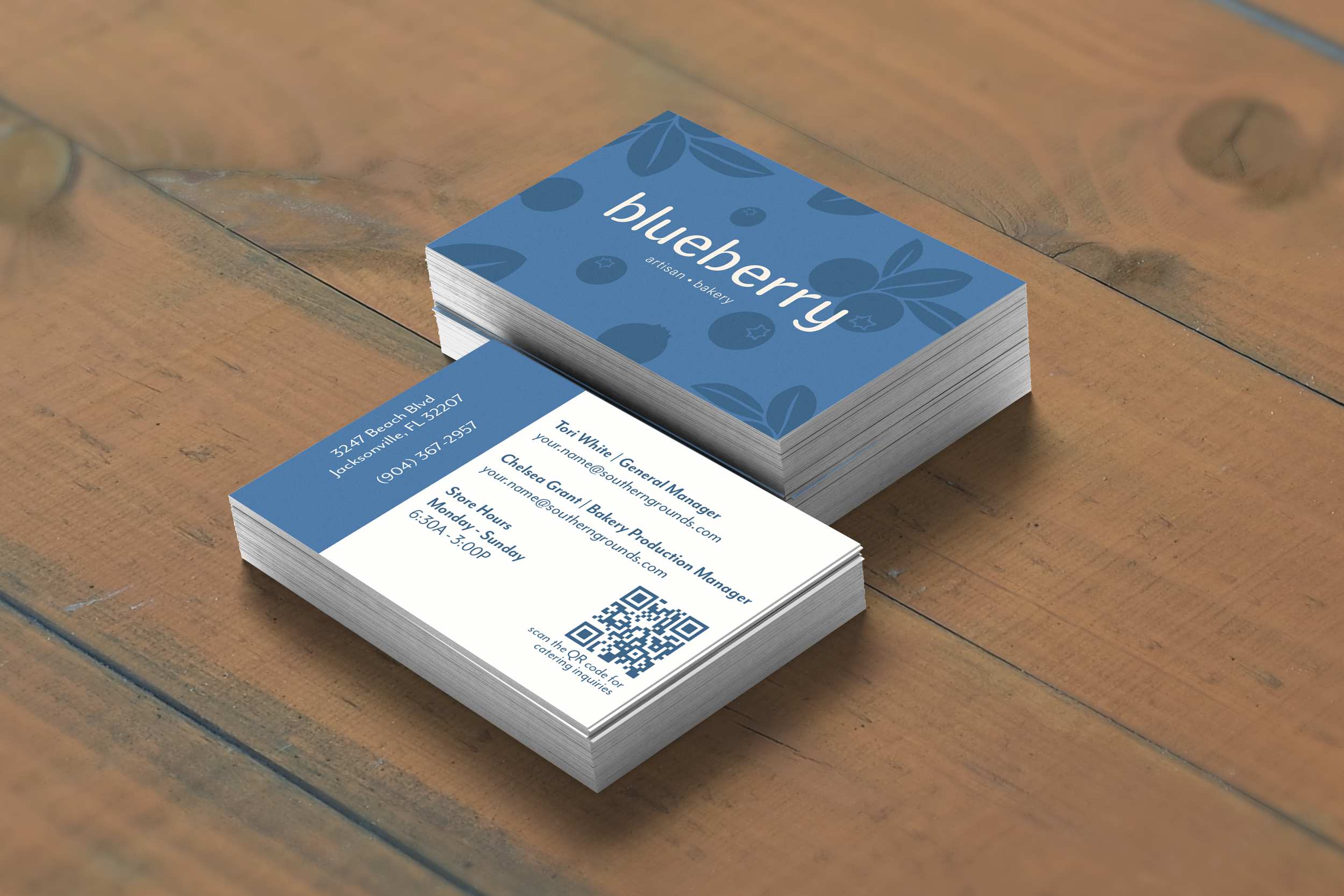 Blueberry Bakery Business Cards