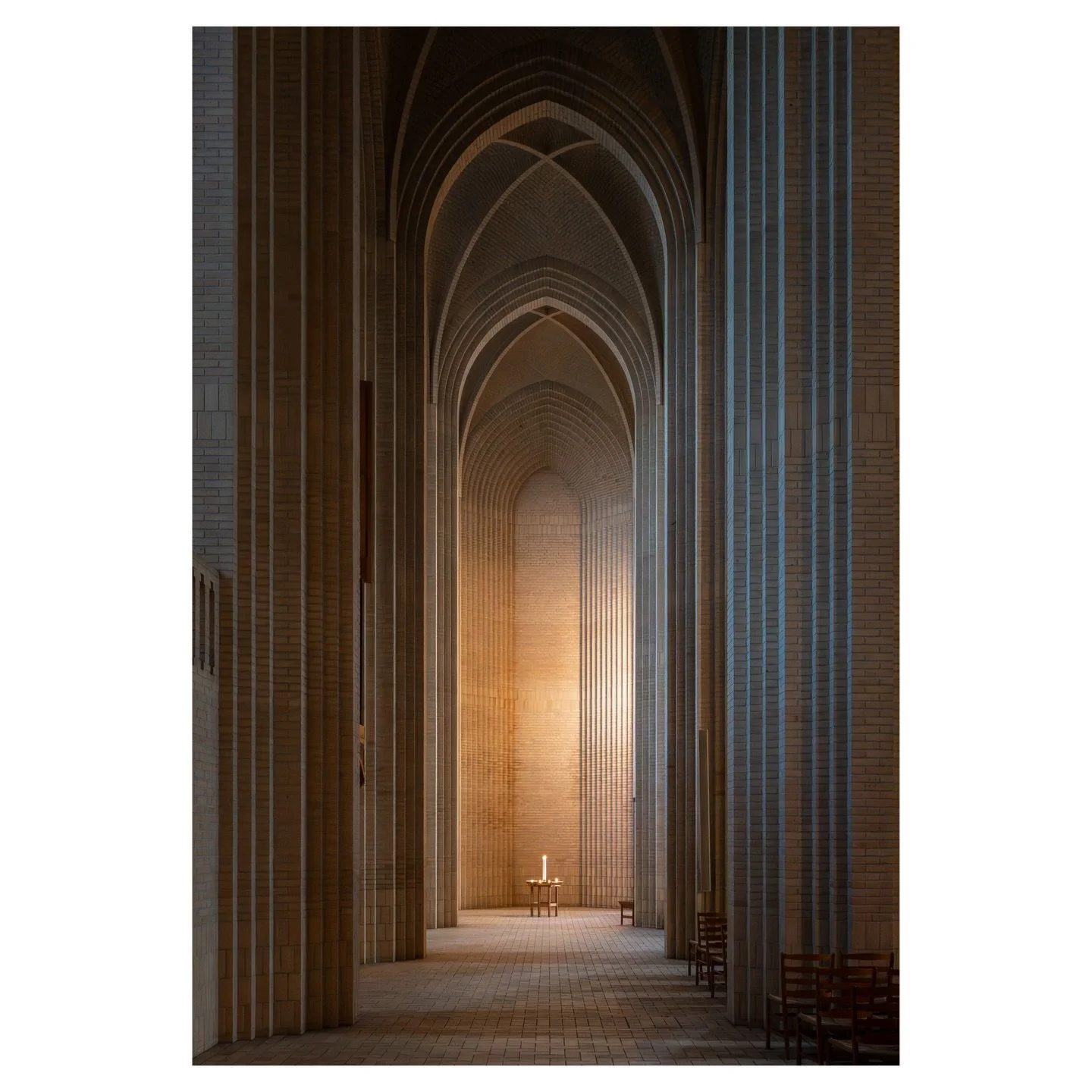 Light, brick, symmetry. Peder Vilhelm Jensen Klint devoted two decades of his life to a single vision: six million yellow bricks shaped into a cathedral of stillness.  There is something deeply romantic about dedicating yourself so completely to one 