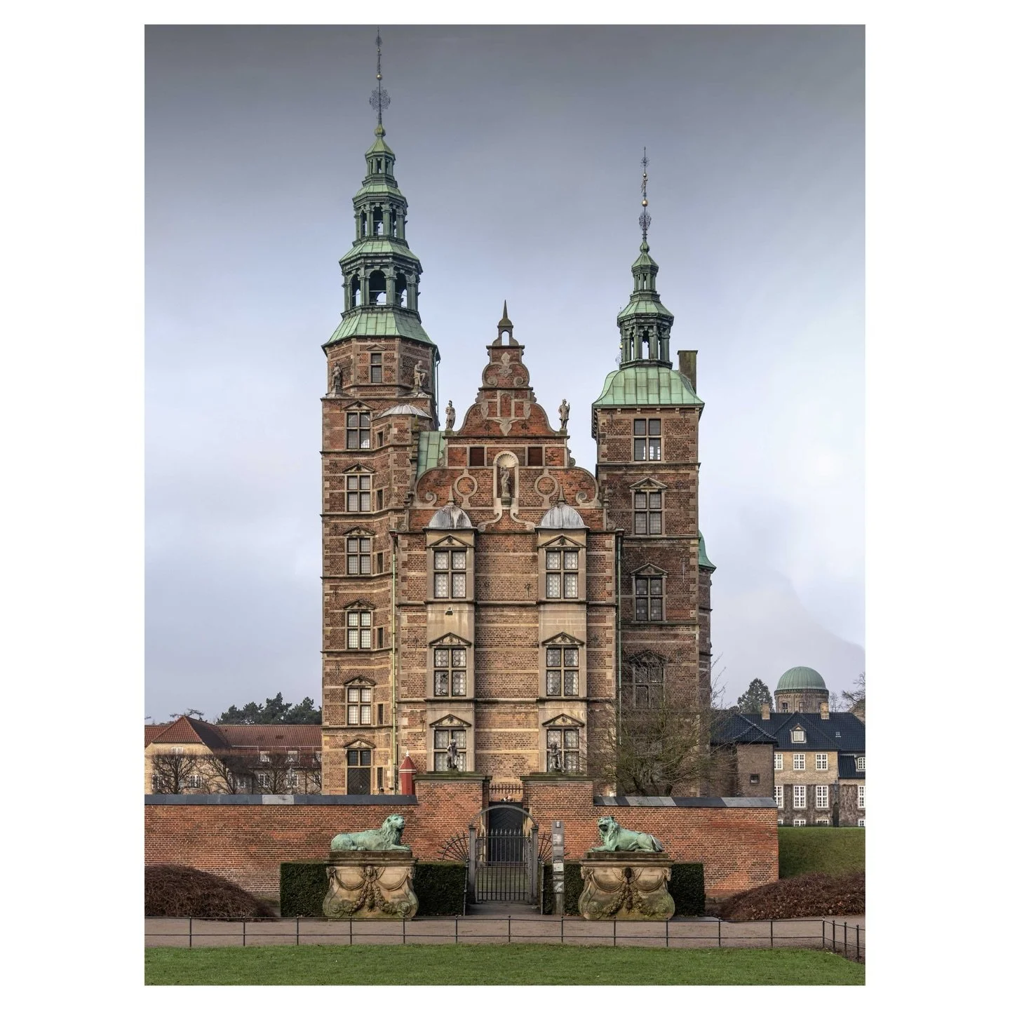 Four centuries of Danish royalty, distilled into red brick and verdigris copper. Rosenborg Castle began as a modest summer retreat for Christian IV in 1606 and evolved over 28 years into this Dutch Renaissance masterpiece that still guards Denmark&rs
