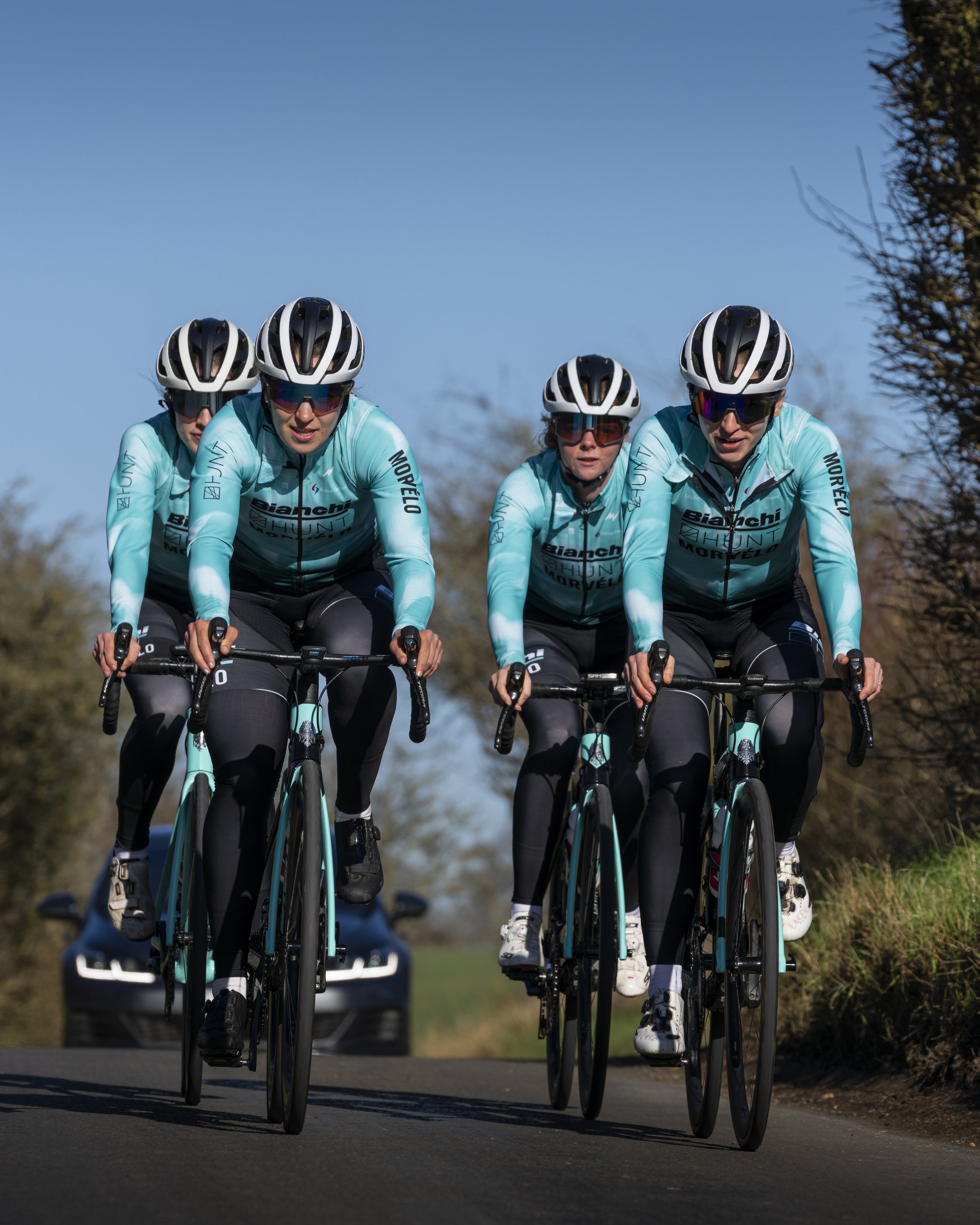 Bianchi Hunt Morvelo Women's Cycling Team Photoshoot