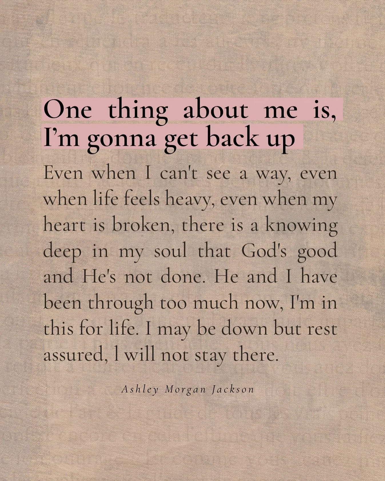 Anyone else? 🙋🏼&zwj;♀️2026 is on notice!

&ldquo;Do not gloat over me, my enemy! Though I have fallen, I will rise. Though I sit in darkness, the LORD will be my light.&rdquo; Micah 7:8

If God is for us, friends, who can be against us? Keep walkin