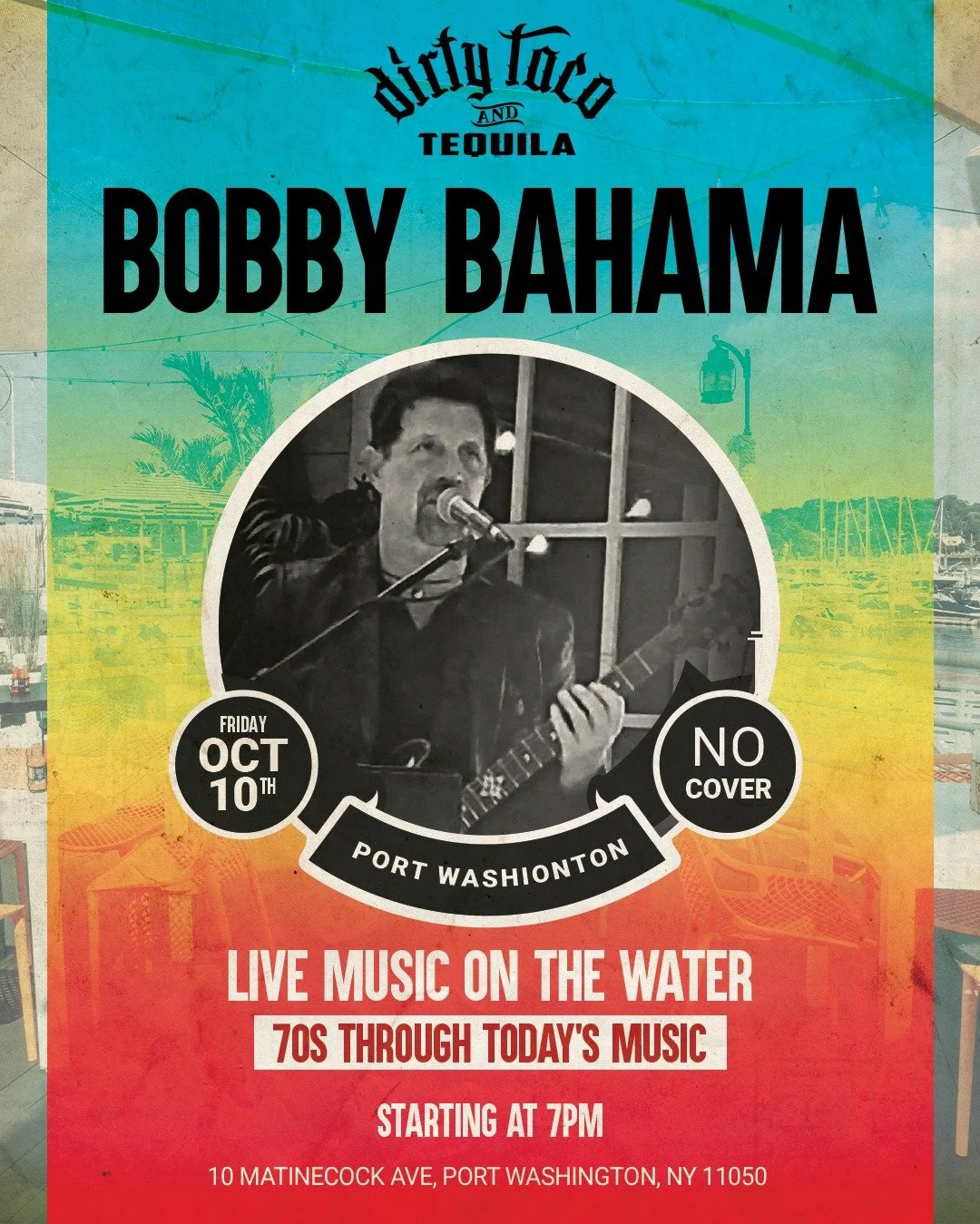 Bobby Bahama is playing in Port Washington tomorrow starting at 7PM. 🌊🎶 See everyone there!