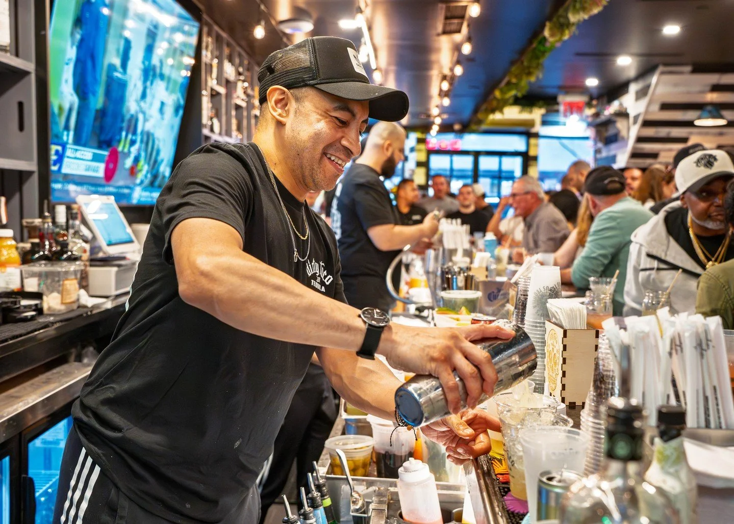 Watch the magic happen. A little shake, a little pour, a lot of margarita.
Now open in Bayside.