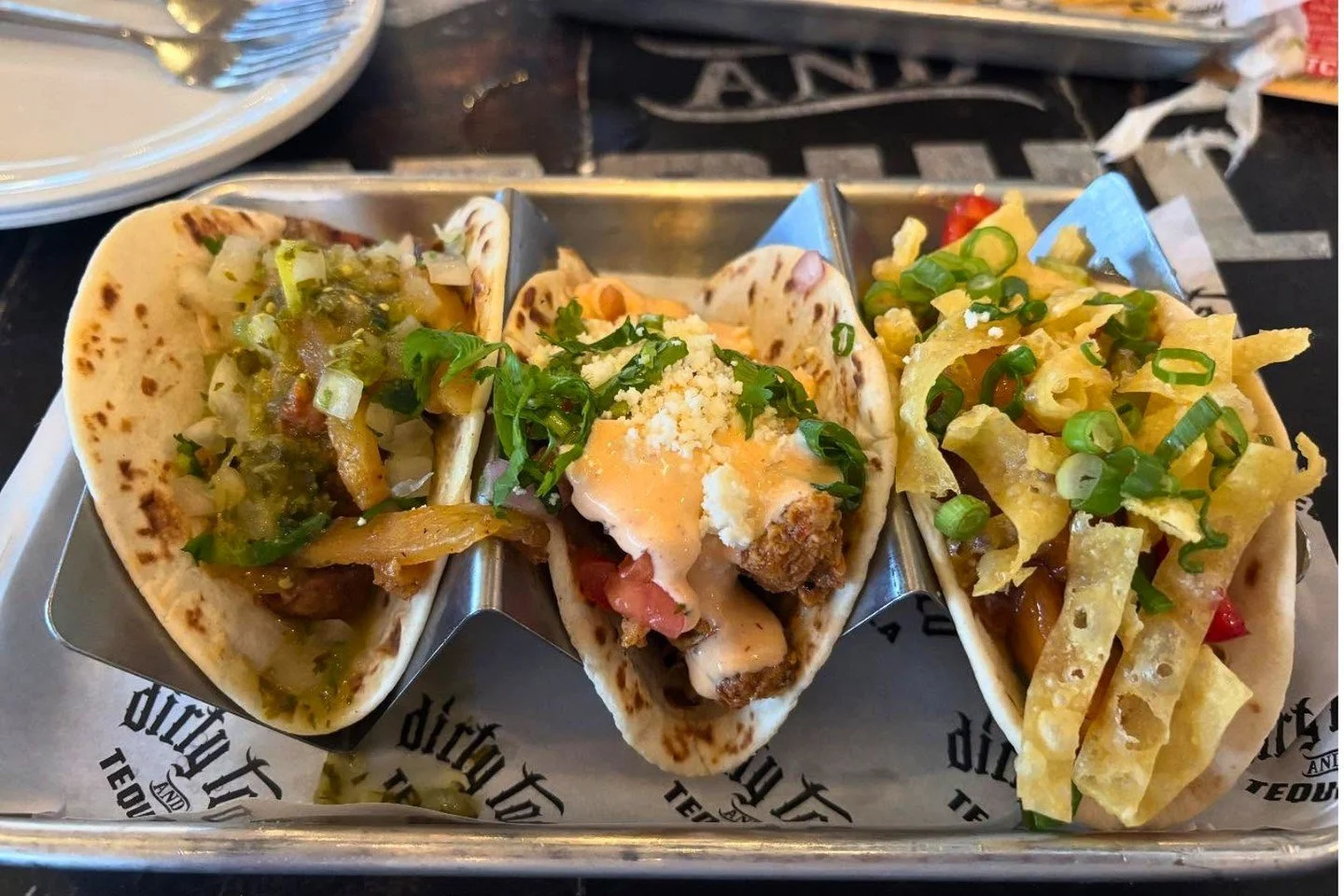 This table didn&rsquo;t stand a chance 😈🌮

Loaded, dripping, and gone in minutes&hellip; just how we like it

📸 @feralforfood

#GetDirty #DirtyTaco #TequilaNights