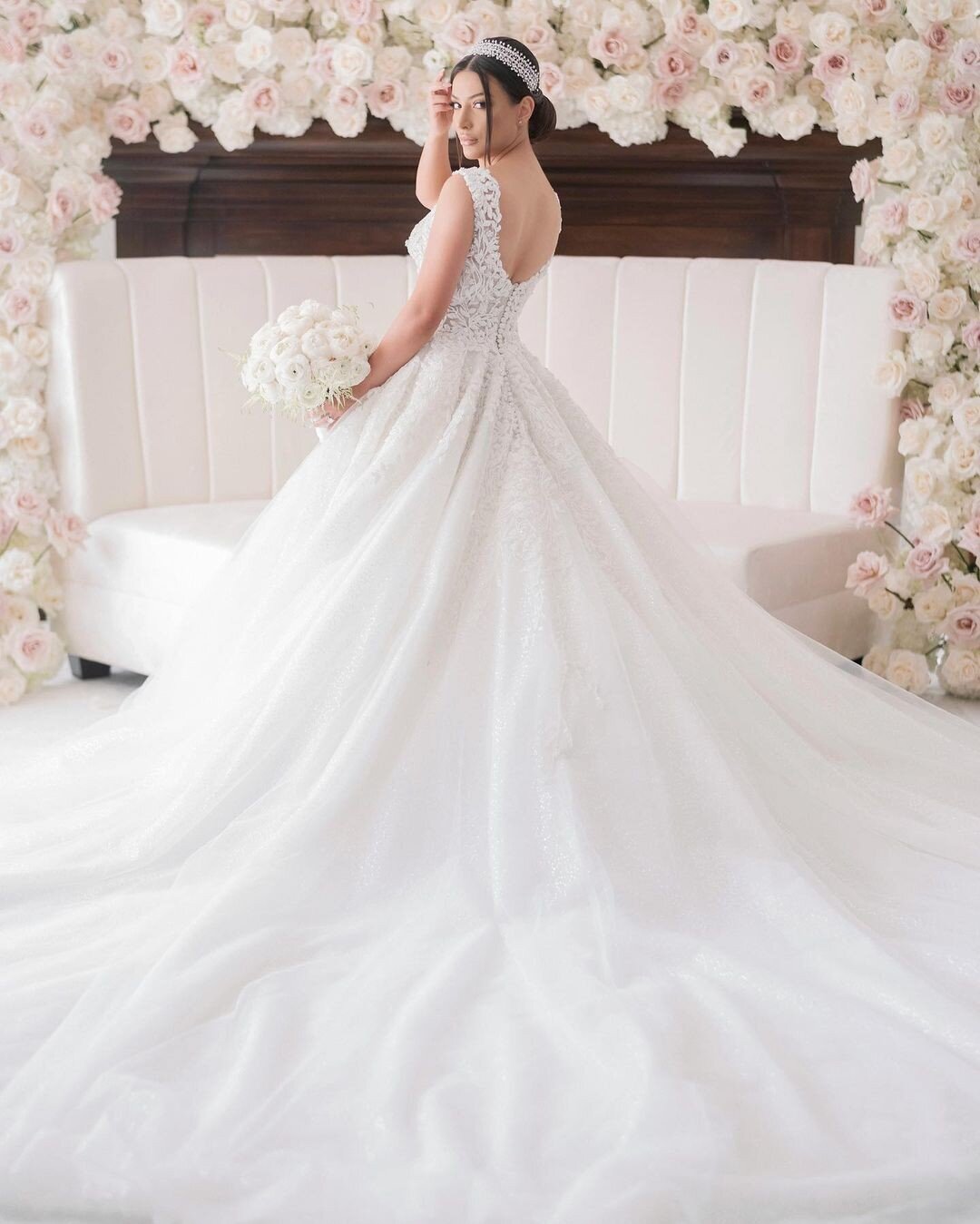 Get ready to say &quot;I do&quot; to the dress of your dreams! The bride looked stunning in her one-of-a-kind dress on her big day!✨ Find &ldquo;The One&quot; at MayanaBridals.com

Captured by: @renezadoriphotography

Appointments: MayanaBridals.com/