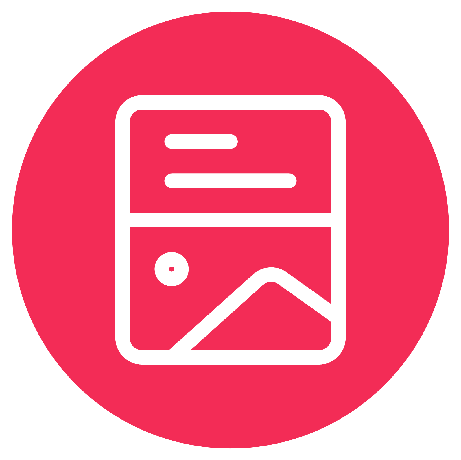 Icon of two speech bubbles, representing communication or conversation, on a pink circular background.
