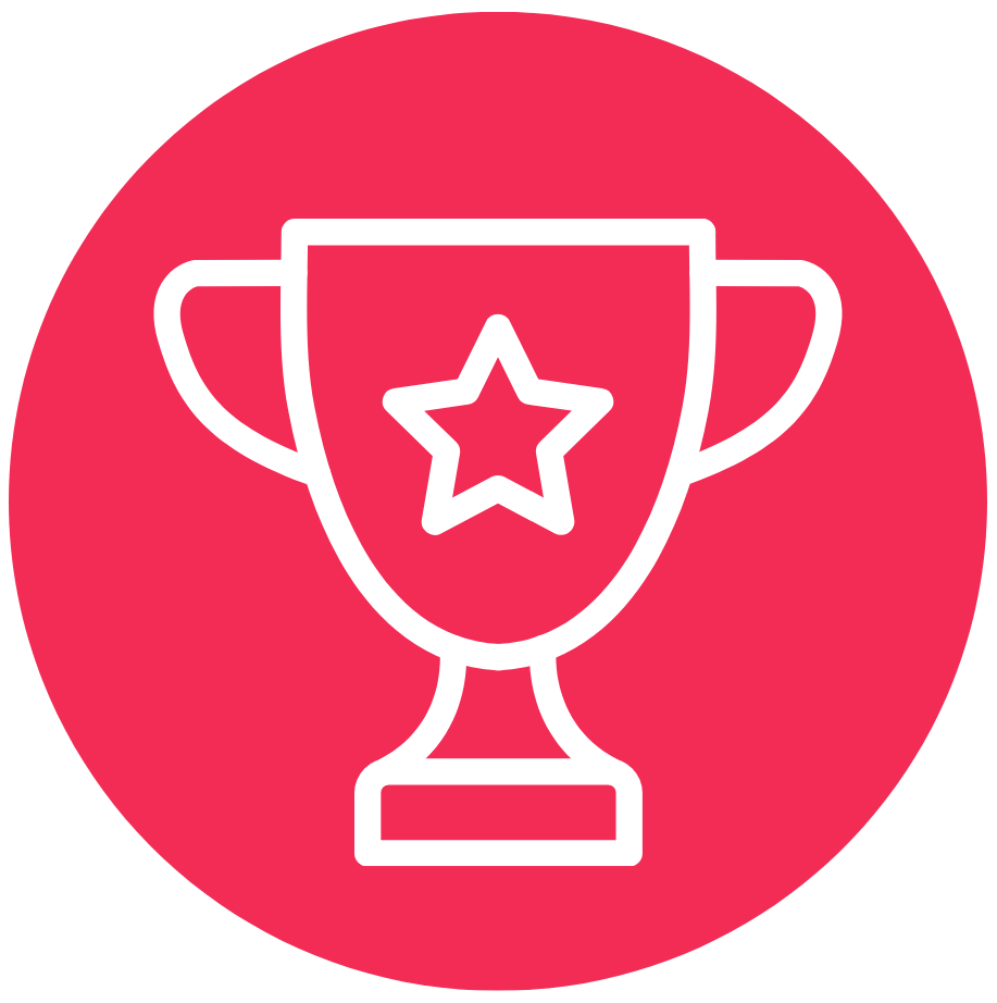 Icon of a star in a winning cup
