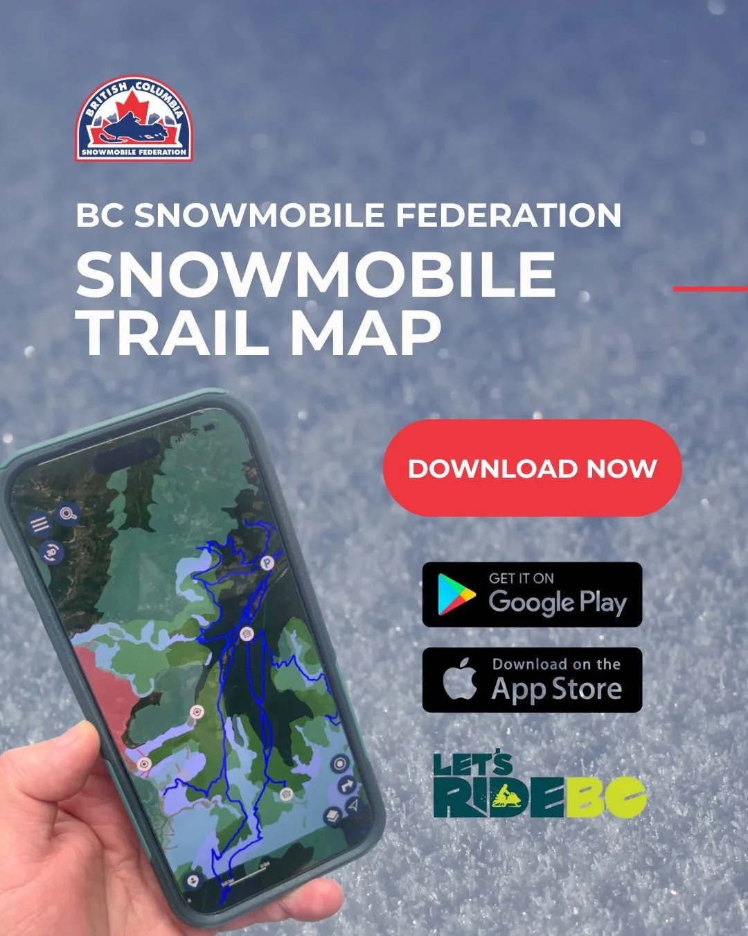 BC is big. The riding is bigger!

The BC Snowmobile Trail Map helps riders navigate managed snowmobile areas, understand BC snowmobile closures, and plan with confidence &mdash; before you unload and long after you leave the parking lot. Now availabl