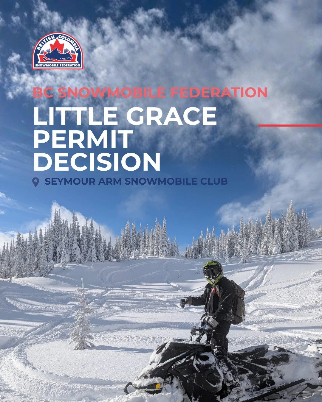 A recent provincial decision has impacted snowmobile recreation access in the Little Grace area near Seymour Arm.

This situation highlights how access is managed in BC, and the role clubs, riders, and stewardship all play.

We&rsquo;re supporting th