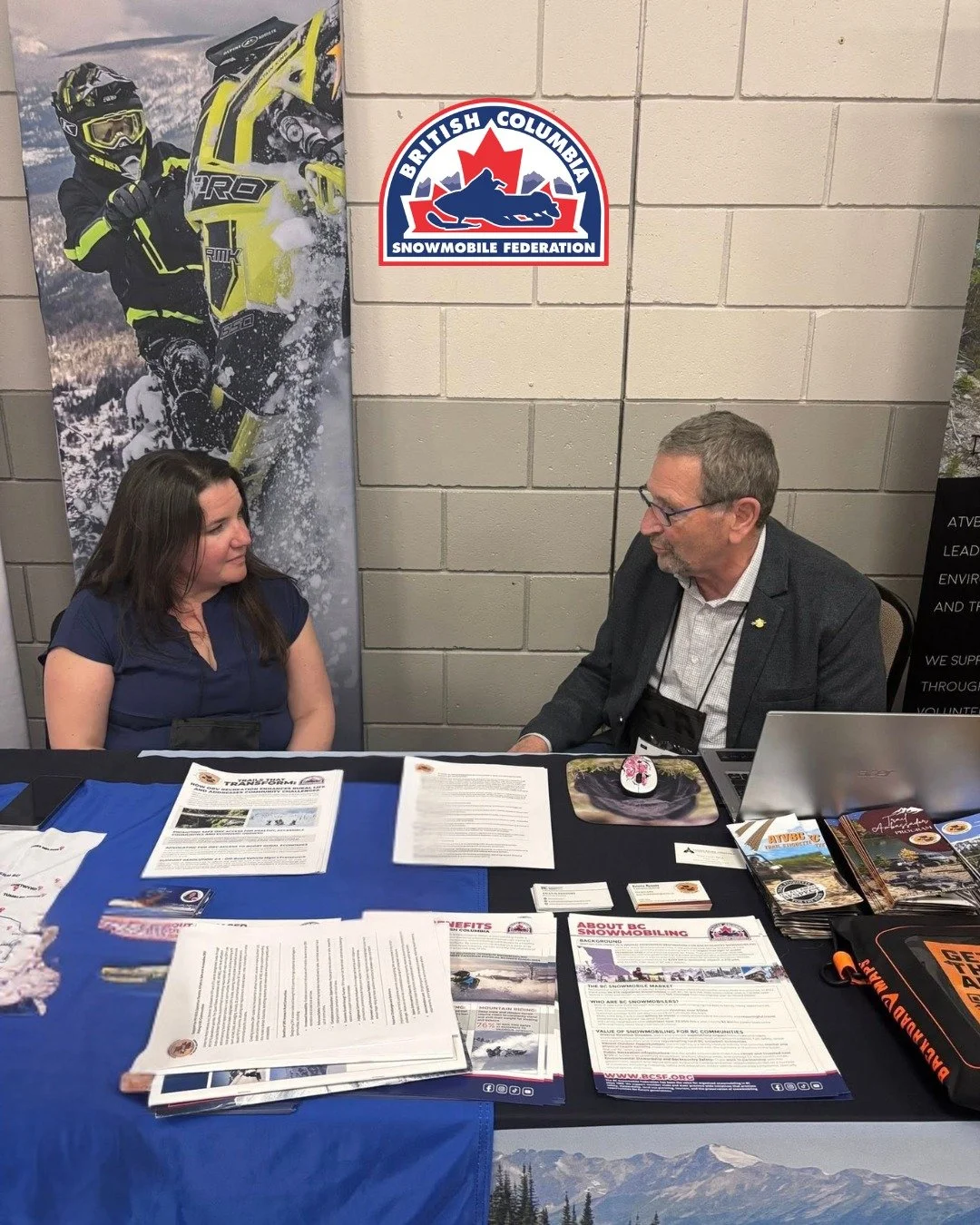 This week, the BC Snowmobile Federation is attending the Southern Interior Local Government Association Conference and speaking with government representatives about the value of volunteer-built recreation infrastructure and the community impact of o