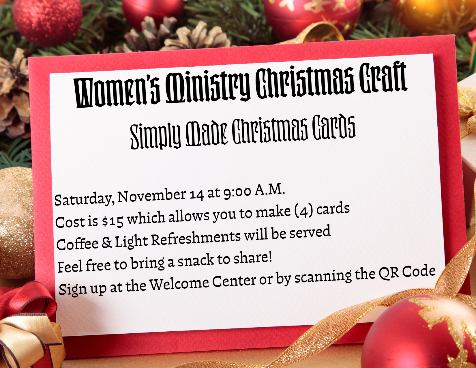 Women’s Ministry Christmas Craft