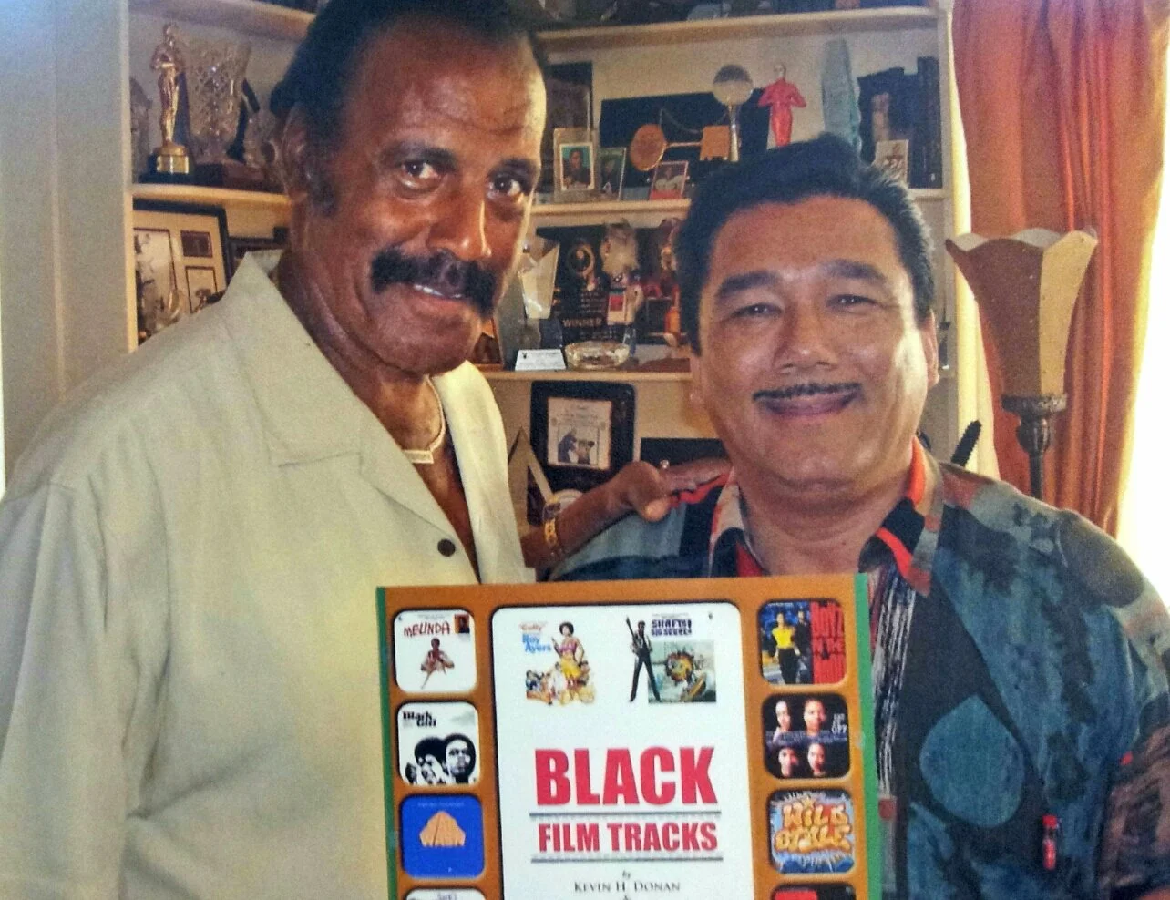Fred "The Hammer" Williamson, actor, director, producer and professional football player in his Palm Springs home after his interview for Black Film Tracks.