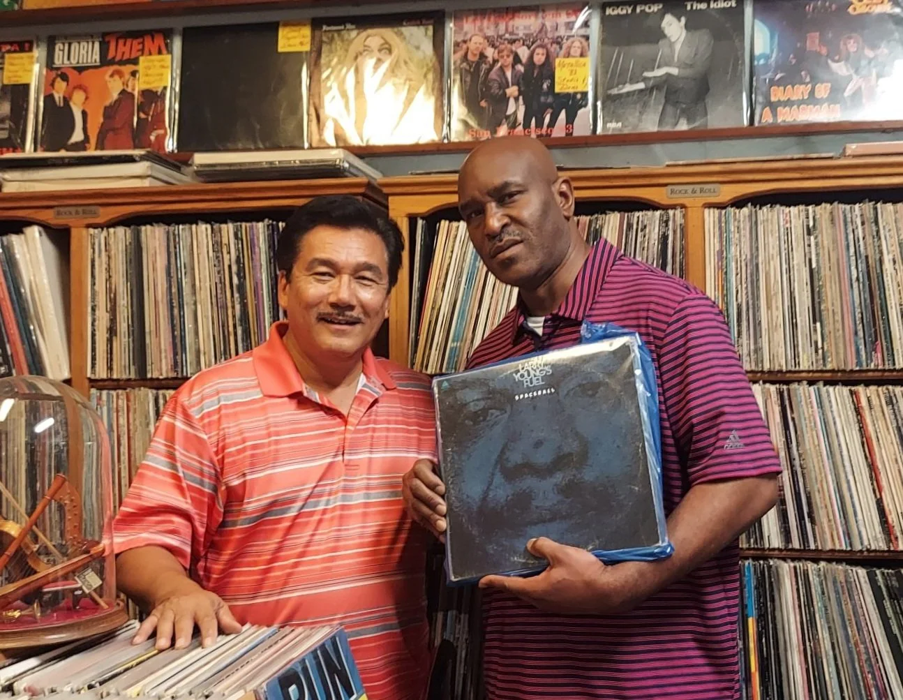 Hip Hop producer legend Easy Mo Bee at As The Record Turns in Hollywood.