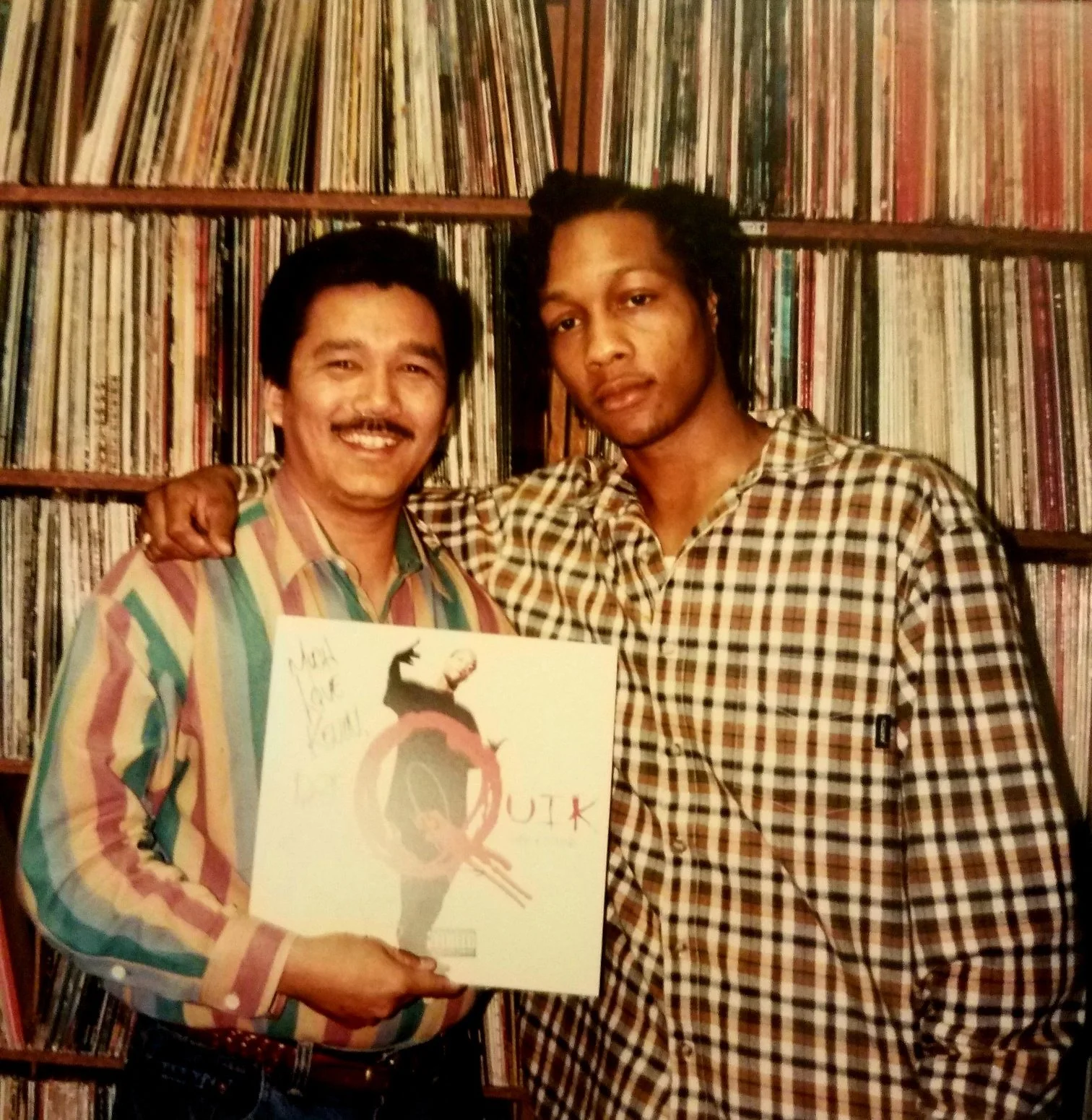 DJ Quik, Rap producer and artist. My service "The Program" supplied vinyl and inspiration  on the "Safe and Sound" album on Profile Records.