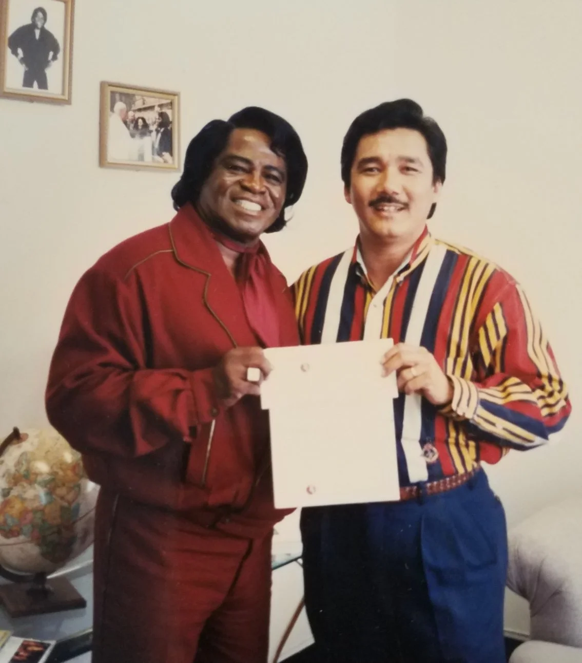 James Brown, Godfather of Soul in his Hollywood office. I was James vinyl archivist.