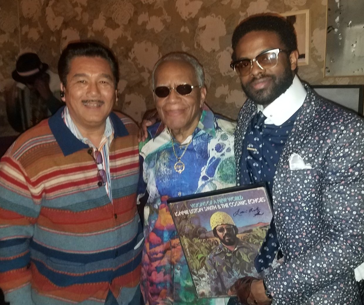 Lonnie Liston Smith and Adrian Younge,(Black Dynamite, Luke Cage) both composers and jazz musicians at Jazz Is Dead concert.