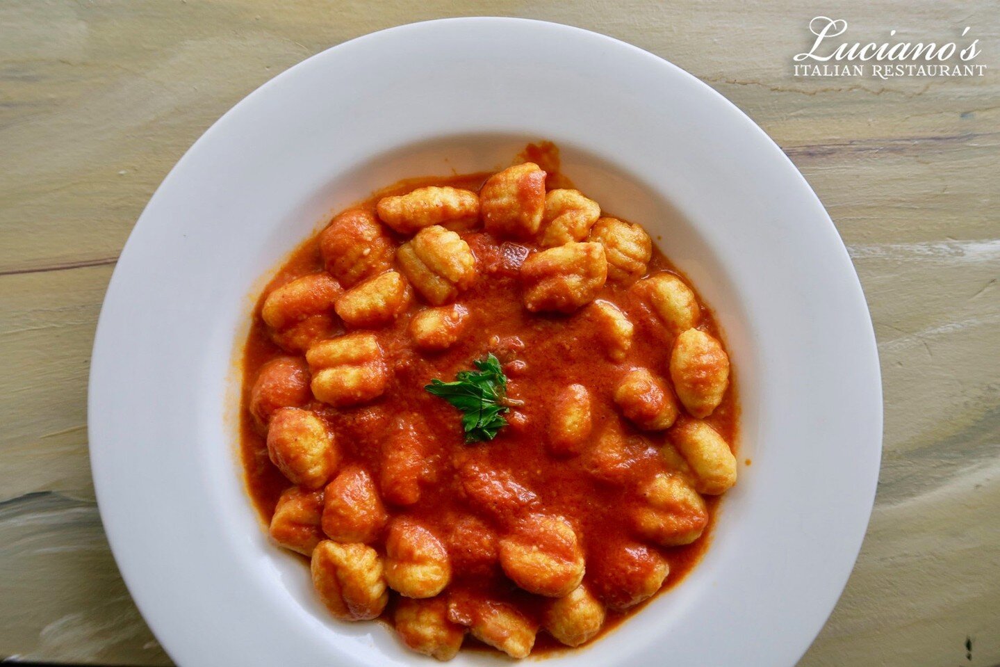 What's delicious for dinner tonight? Our Gnocchi! Italian potato dumplings tossed with meat or plain sauce.
