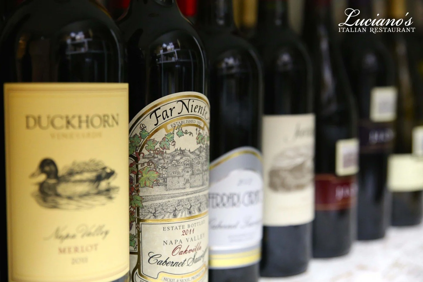 Explore the exquisite wine selection at Luciano's&mdash;where every glass pairs perfectly with our authentic Italian cuisine!