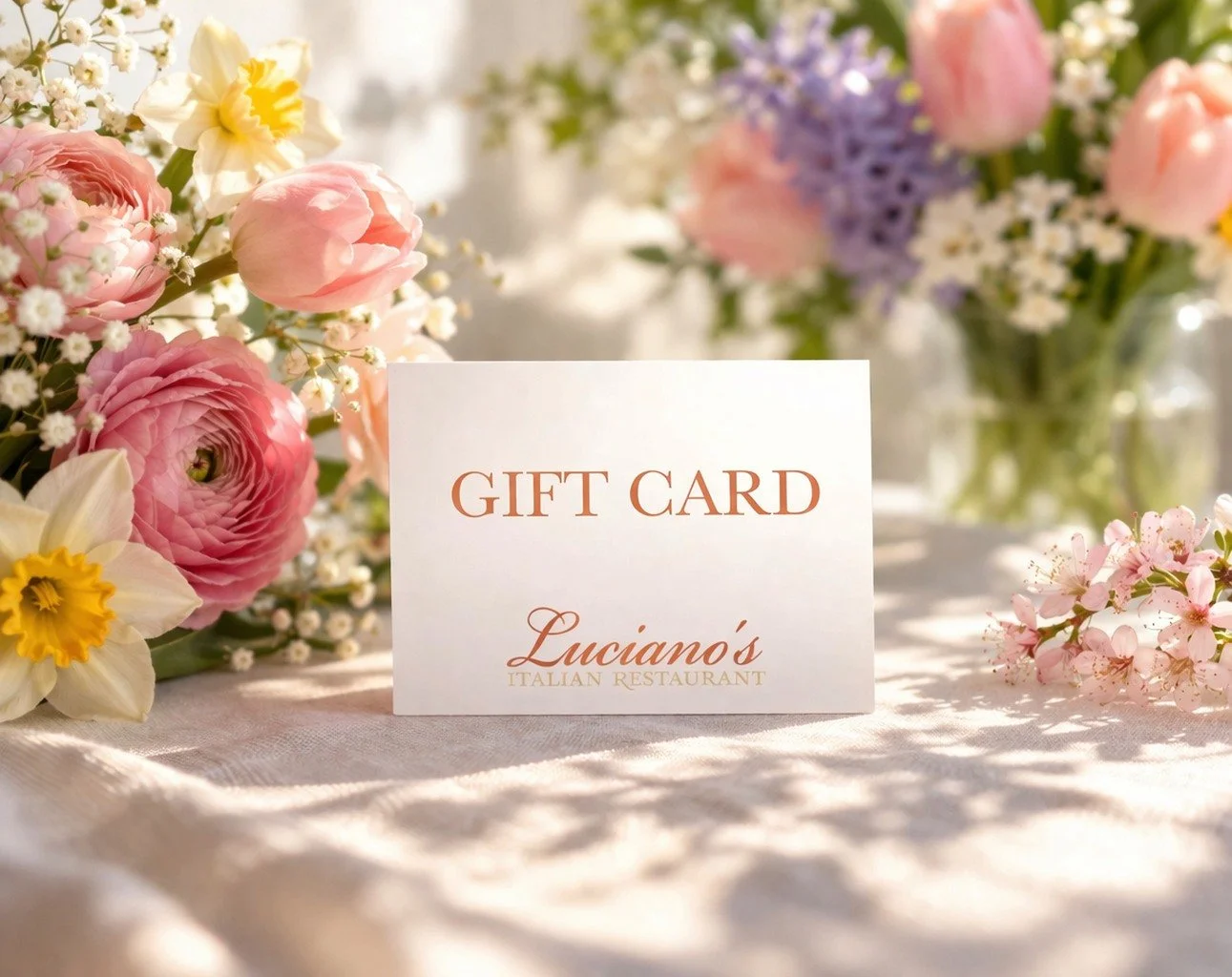You still have time to get mom the perfect Mother's Day gift! We have gift cards available!

Buy on our website or in the restaurant!