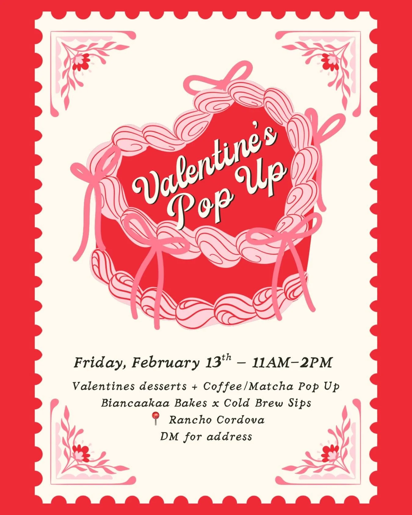 F R I D A Y 💌💋

desserts by yours truly x cold brew + matcha by @coldbrewsips 

crookies, cake slices, cinnamon rolls, cake pops, cookies, rice krispies, mini cakes &amp; treat boxes &mdash; I have you covered for all sweet needs!! 

comment &ldquo