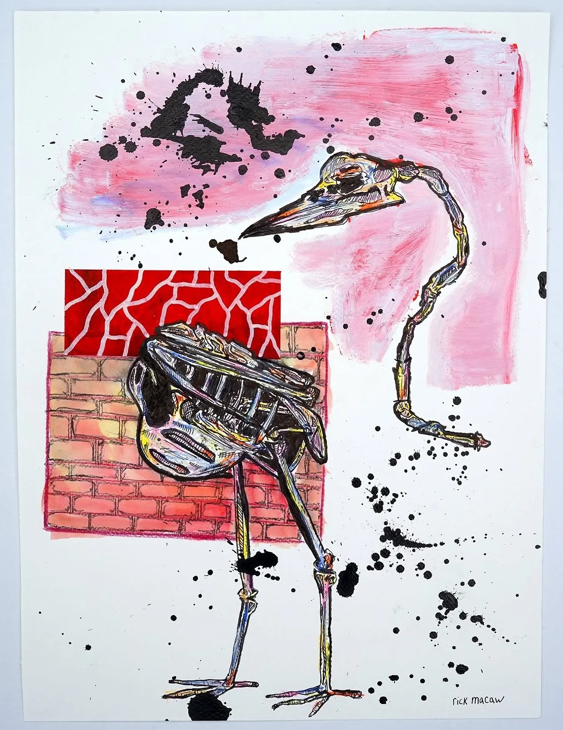 "Falling Apart" -
17in x 13in -
Mixed media on paper