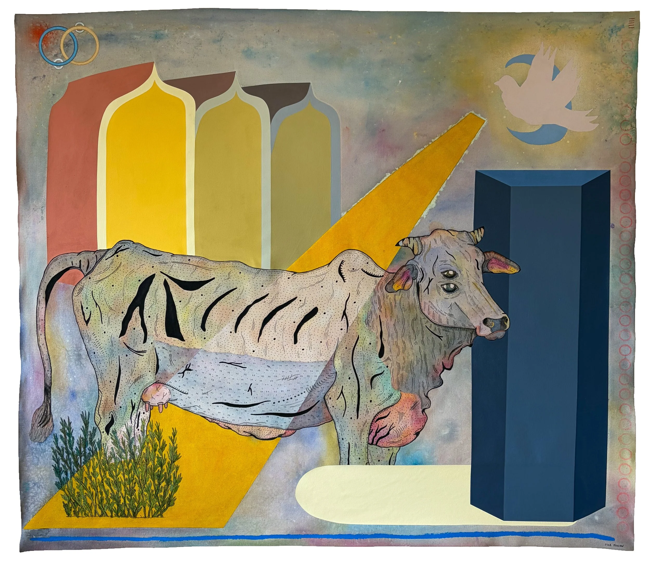 "The Matriarch"- 52in x 60in - Mixed media on canvas