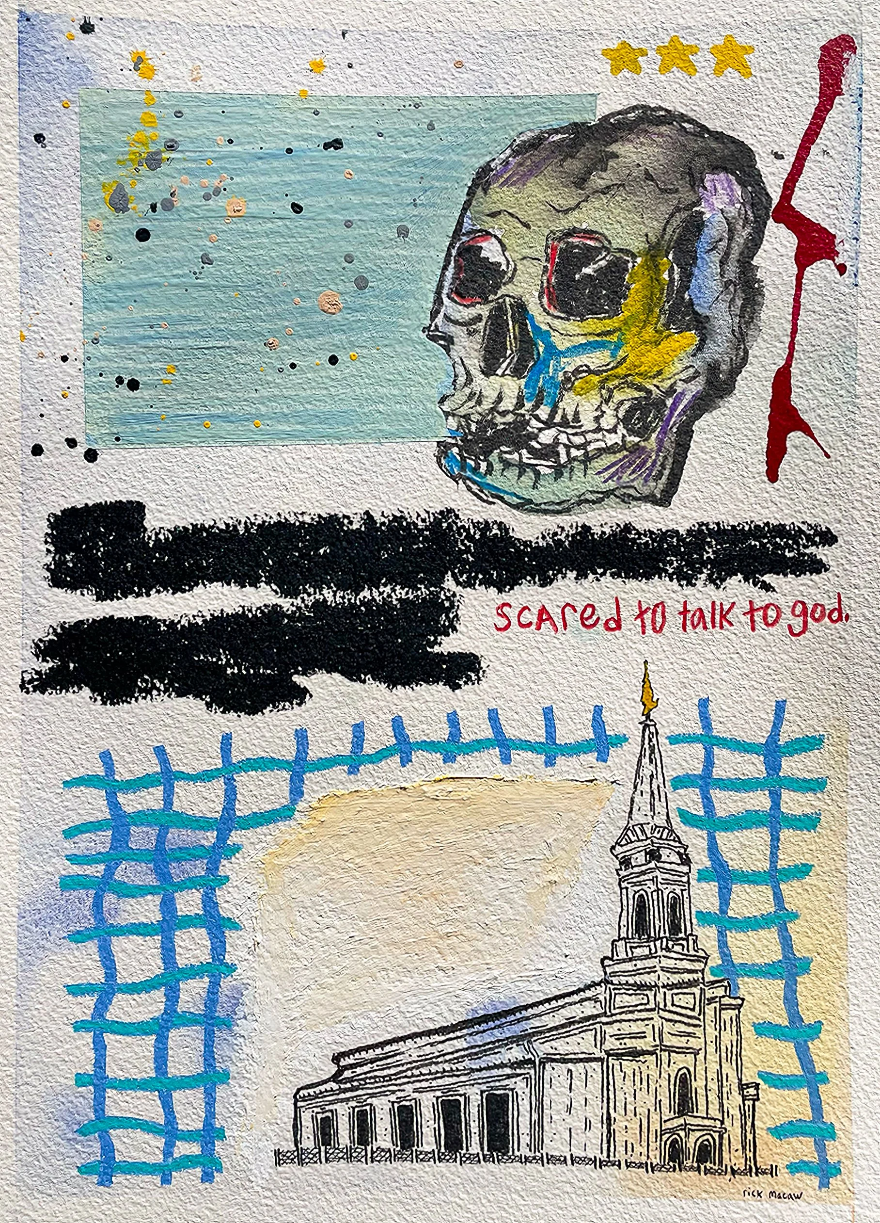 "The Question" -
14in x 10in -
Mixed media on Arches cold pressed paper