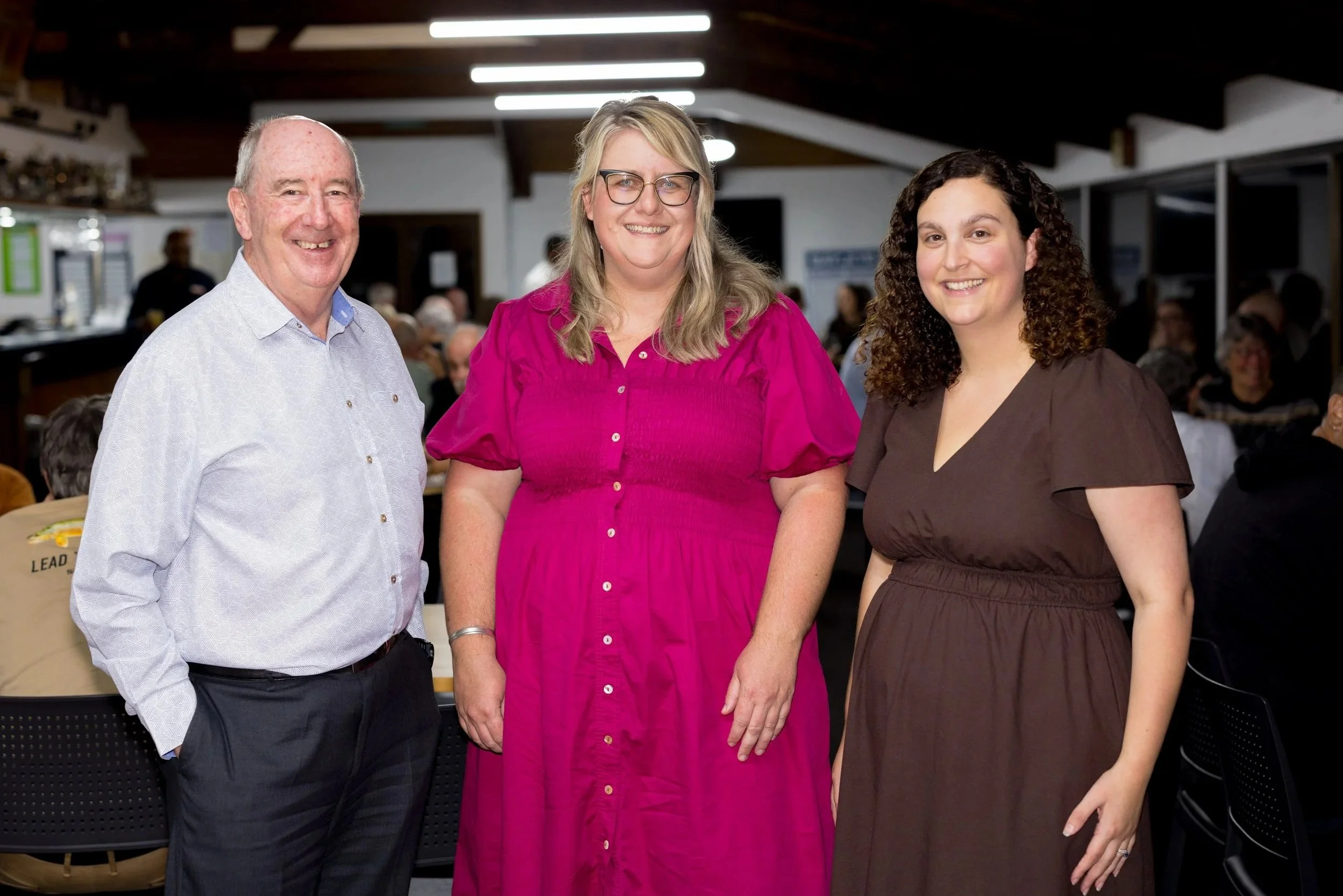Lance Ewen with Directors Maria Livingstone and Amanda Hodder