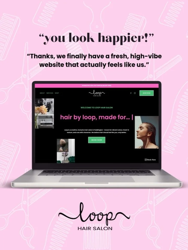 &ldquo;You look happier!&rdquo;

&ldquo;Oh, I am. Because my website just got the ultimate glow-up&hellip; and she&rsquo;s basically unrecognisable.&rdquo;

All thanks to a custom Squarespace refresh that went way beyond a lick of paint.

✨ New colou