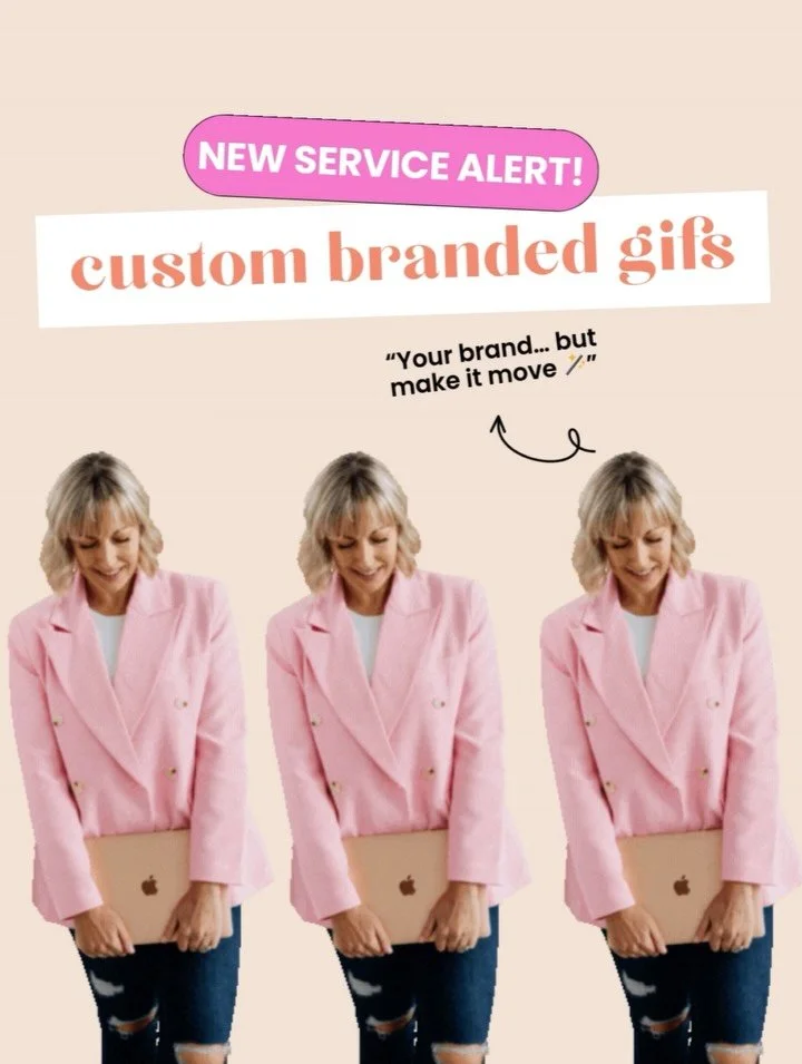 NEW SERVICE ALERT ✨
Your brand&hellip; but make it move 🪄

I&rsquo;m so excited to introduce my Custom Branded GIFs package &mdash; perfect for adding personality, professionalism, and a little extra magic to your website, social media or email mark