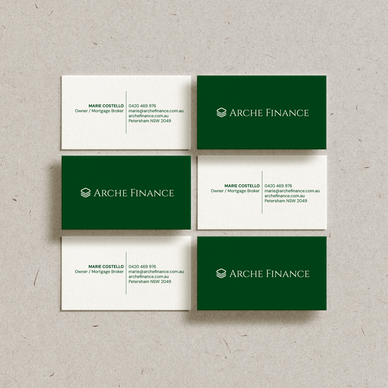 Arche FInance Business Card Design