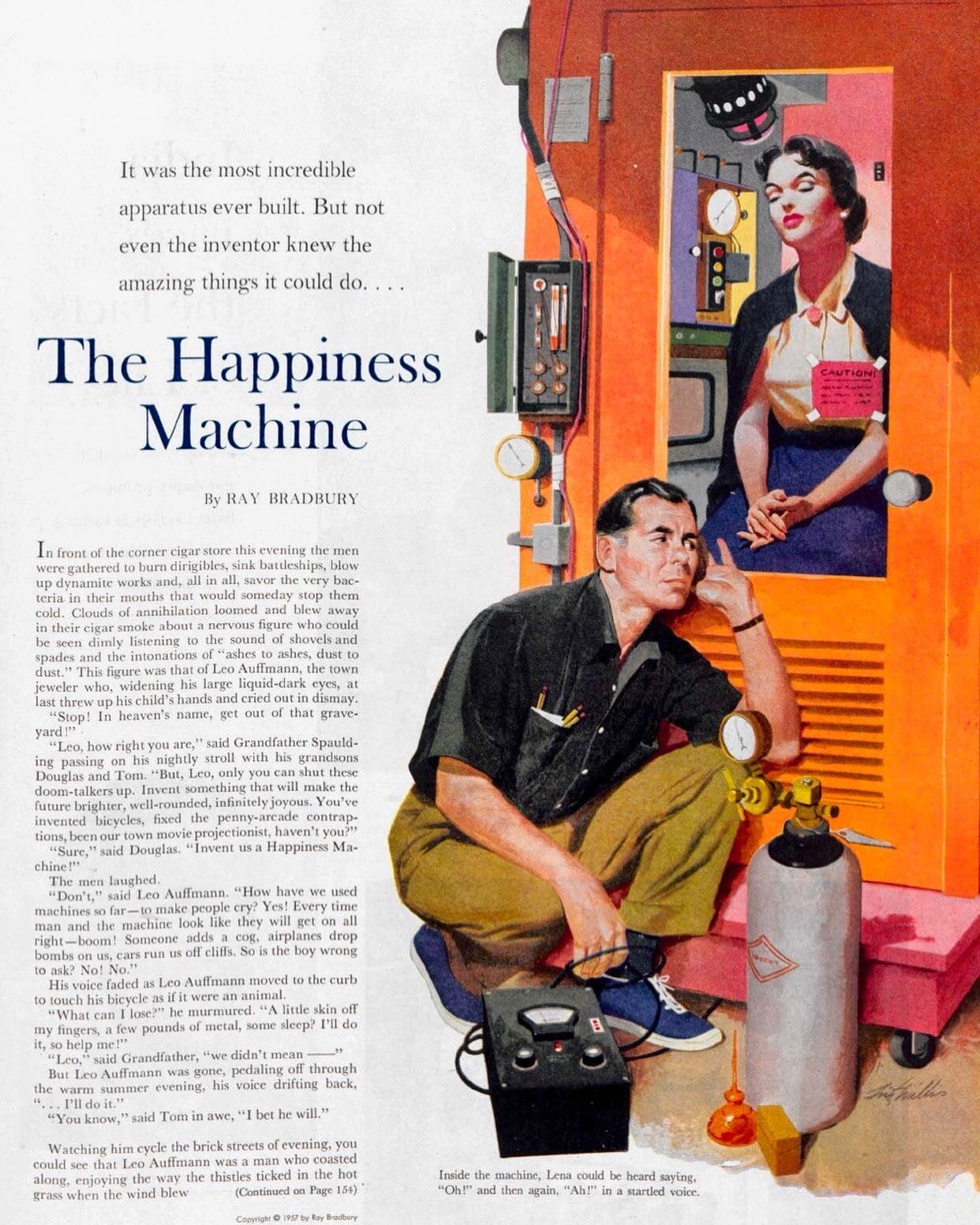 If you&rsquo;re looking for the secret to happiness, Ray Bradbury&rsquo;s &ldquo;The Happiness Machine&rdquo; offers a timeless lesson.

A machine promises infinite joy and escape from life's hardships, but as the story&rsquo;s characters soon discov