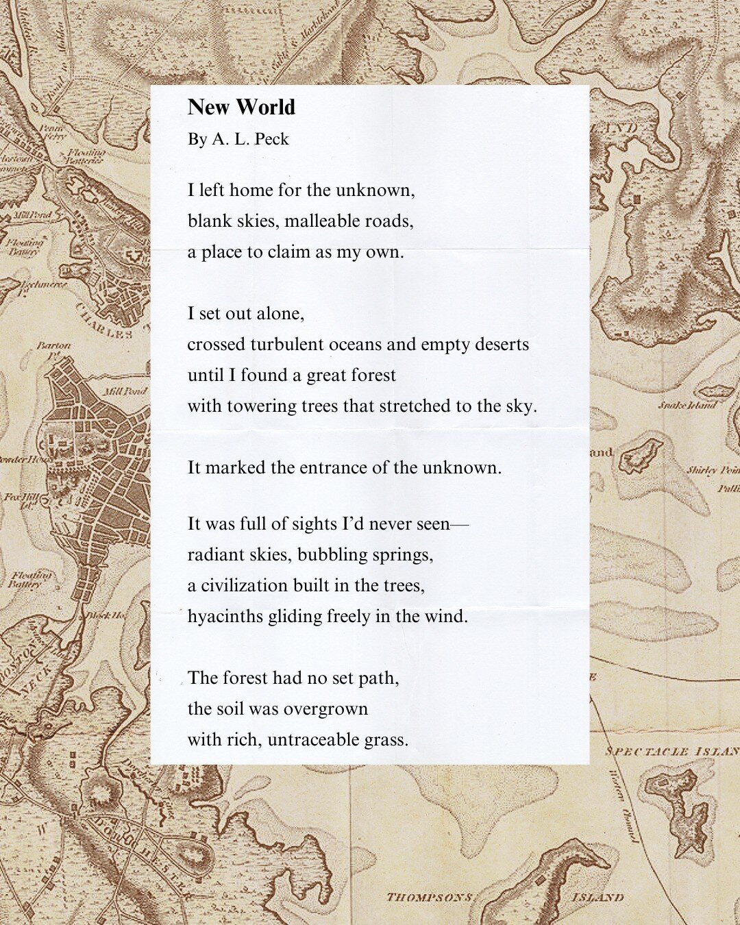 Sometimes we have to leave in order to find our way back. My latest poem, &quot;New World.&quot;
.
.
.
.
.
.
.
.
.
.

#poem&nbsp;#poems&nbsp;#poemsofinstagram&nbsp;#poemsdaily&nbsp;#poemsofig&nbsp;#poemoftheday&nbsp;#poet&nbsp;#poetry&nbsp;#poetrycom
