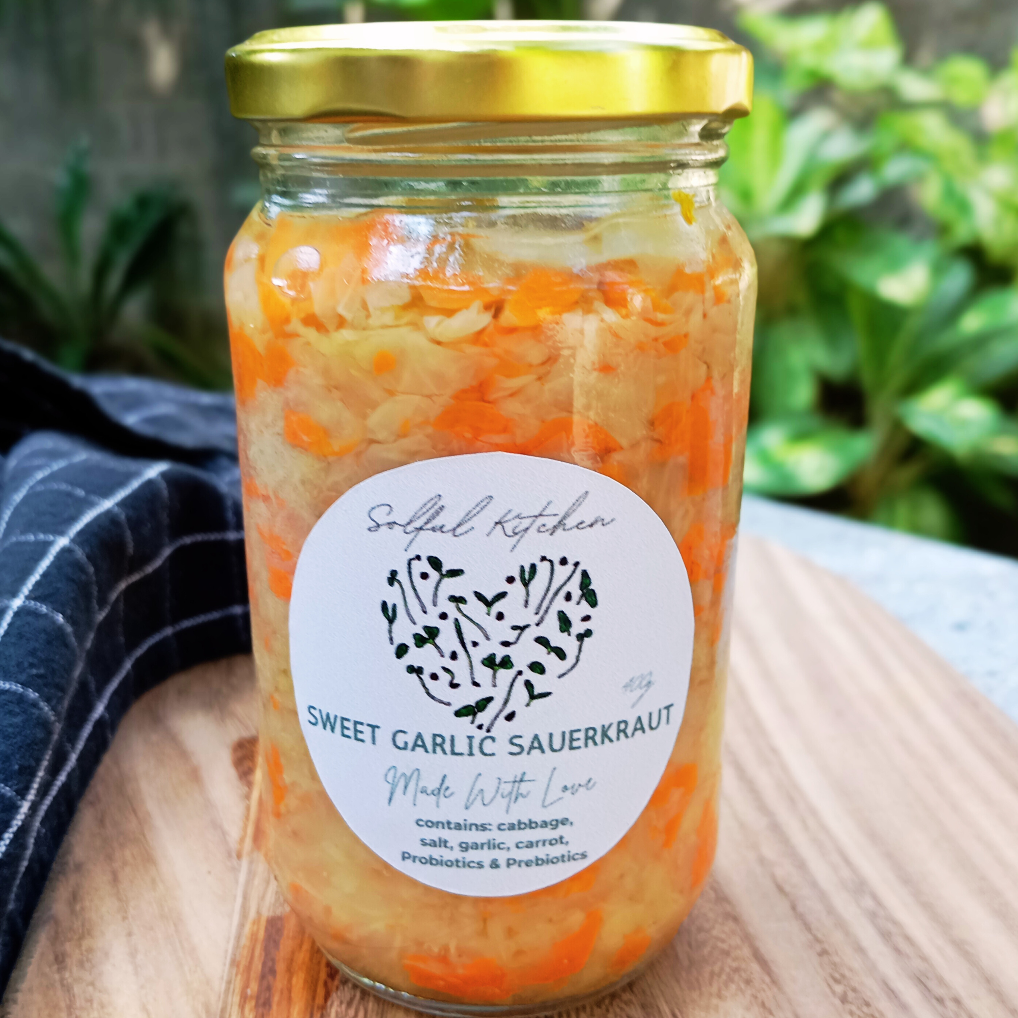 Sweet Garlic Sauerkraut (400g)