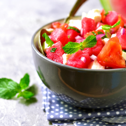 Watermelon mint salad