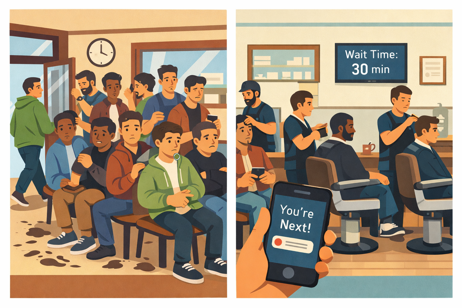 How to Control Saturday Queues in a Busy Barbershop