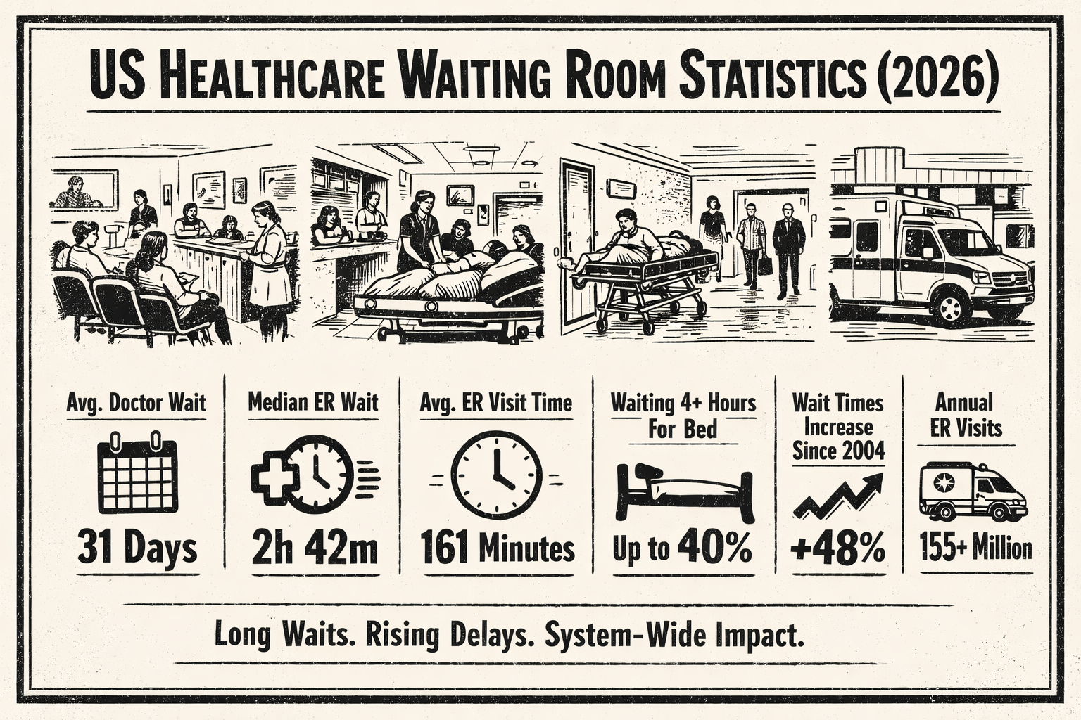 US Healthcare Waiting Room Statistics (2026)