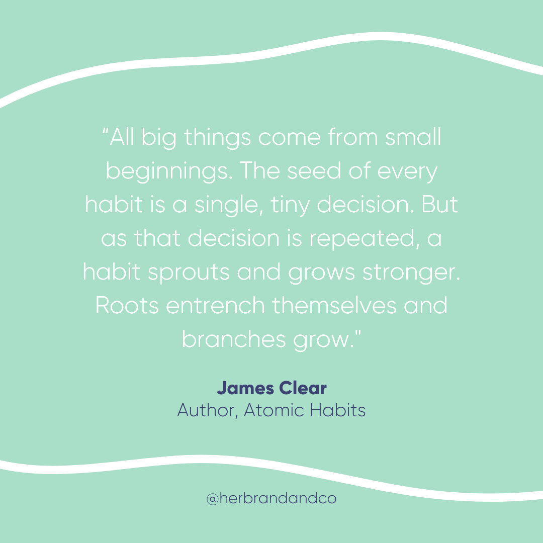 📖 Currently reading: Atomic Habits by James Clear (for the second time!) ​​​​​​​​
​​​​​​​​
Do you often feel like you have random burst of energy ⚡️ and do all the &quot;right&quot; things in business but then life happens and getting back into it f