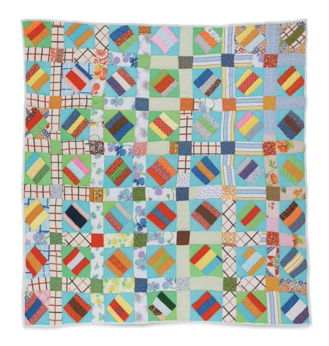 "Diamond In Square" Variation Set With Cornerstones by Willie Ann Benning