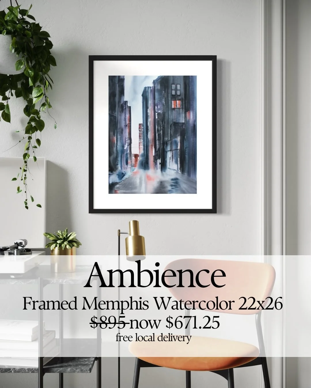 Hey Memphis Art collectors! My Memphis inspired cityscape collection is now 25% off through 11/30! All framed and ready to hang! Free delivery to the Memphis area. Here are some of my faves from the collection 🤩 Catlenckewatercolor.com -&gt; Origina