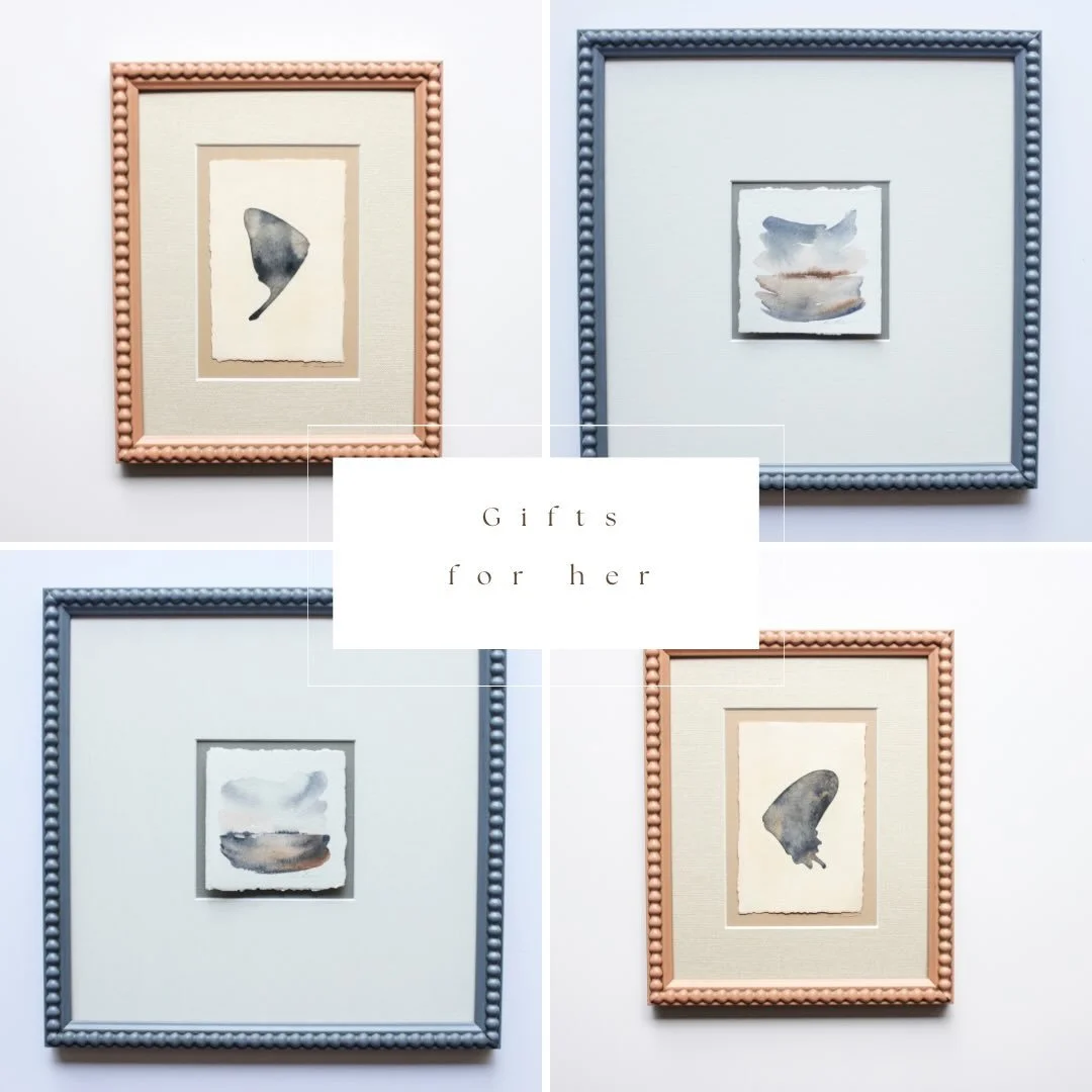 How much do you love these beaded frames?! The perfect little gift! Apricot for the butterfly &amp; moth wing studies and Slate Blue for the landscapes. Both options are double-matted with the front linen mat adding to the whimsicality ☺️ Only 2 left