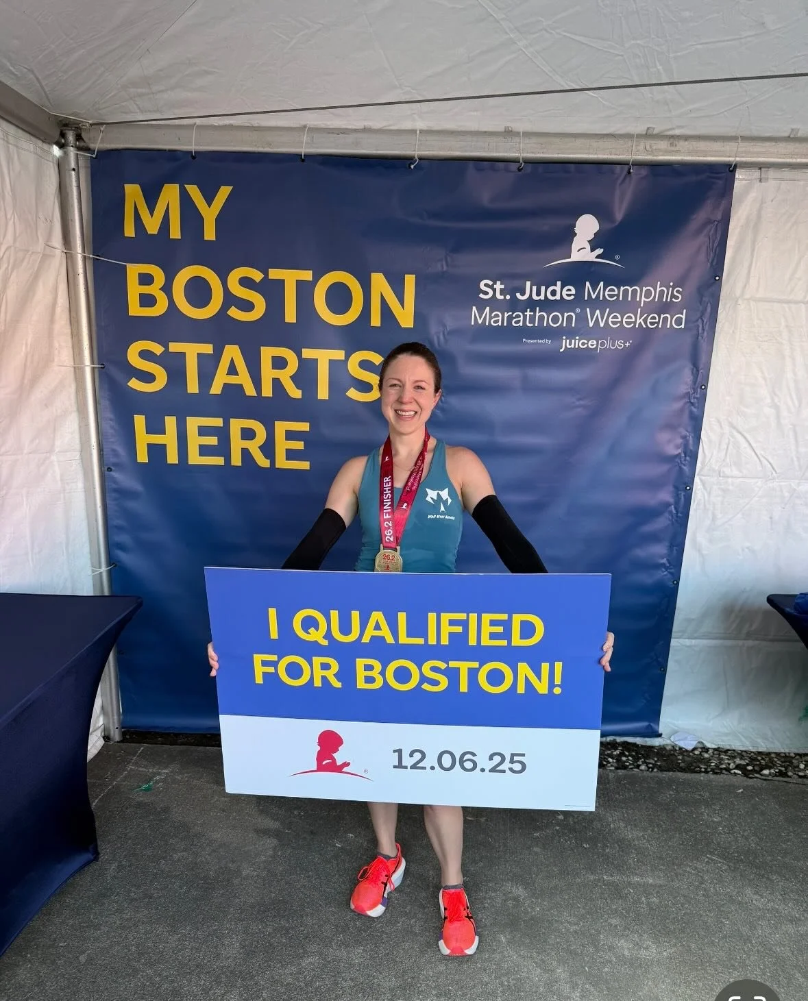 That hurt 😂 3:30.51 a nice 3 min PR for me today. I cannot tell you how incredible it is to run past all the cheer stations for St Jude Marathon weekend to keep the momentum high when it gets tough.  Thank you for being out there for the runners tod